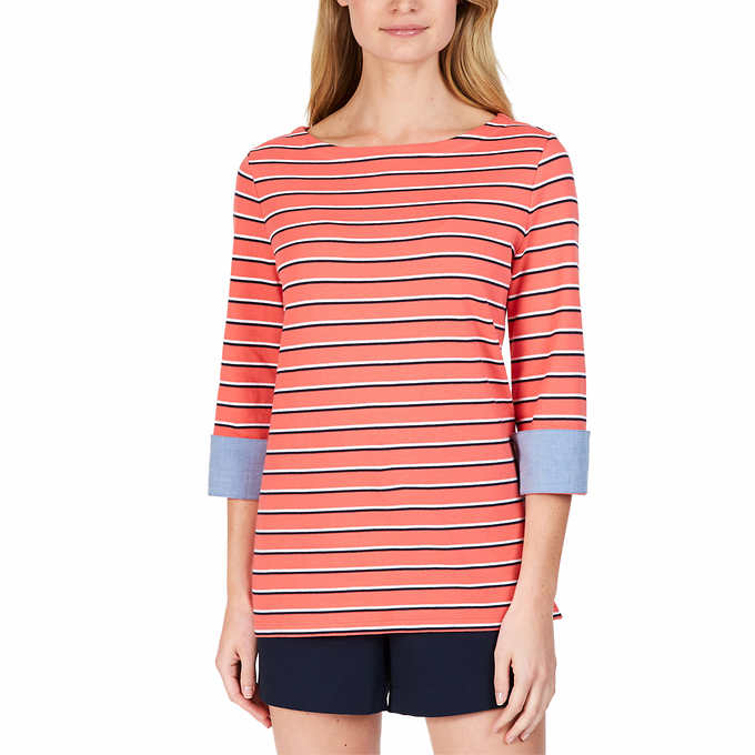 Nautica Ladies' Cuff Sleeve Top