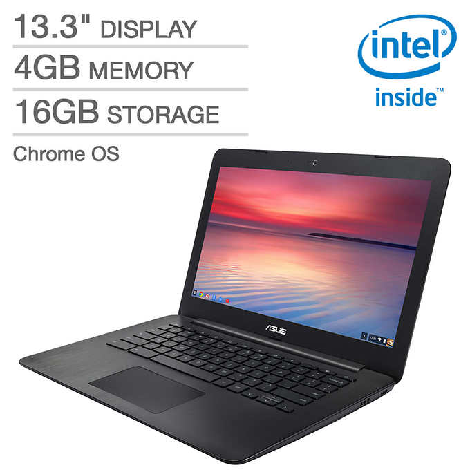 ASUS C300SA Chromebook Laptop - Intel Celeron - Black