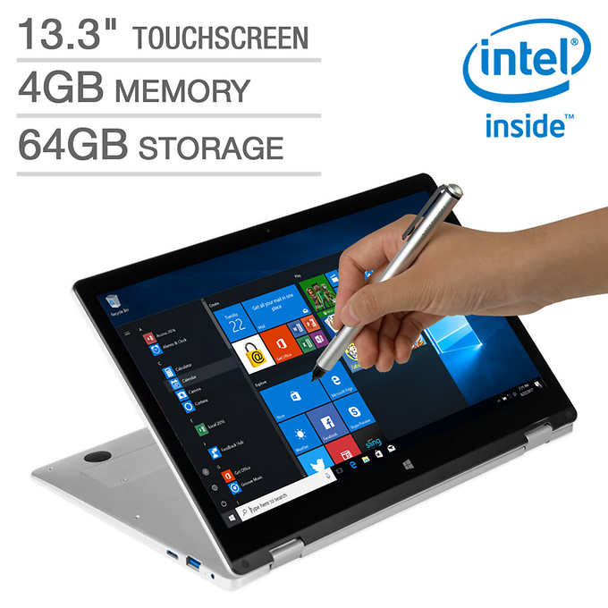 NuVision Hinge 13.3" 2-in-1 Pen Capable Laptop - Intel Celeron - 1080p