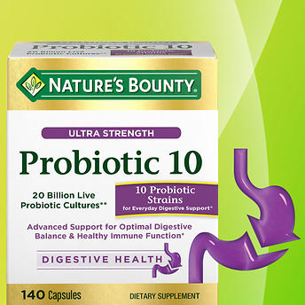 Natures Bounty Ultra Strength Probiotic 10 140 Capsules