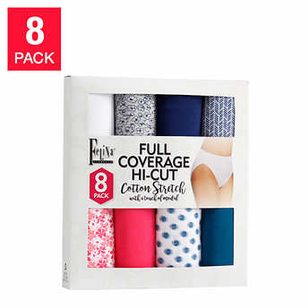 8-pack Felina Ladies Underwear Panty Hi-Cut Cotton Modal Full Coverage,  size XL - Helia Beer Co