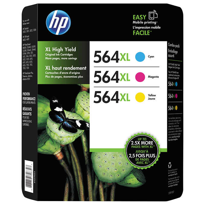HP 564XL Ink Cartridge, Tri-Color Pack