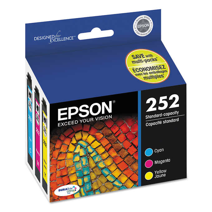 Epson 252 DURABrite Ink Cartridge C/M/Y, 3-pack