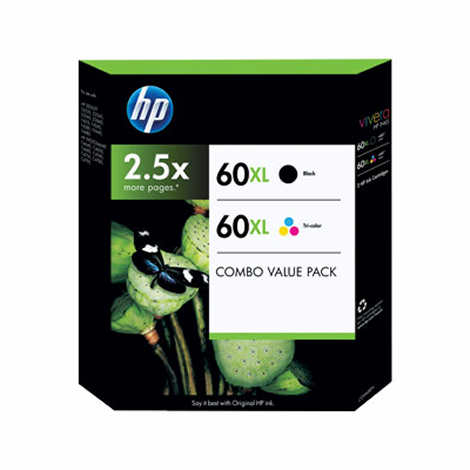 HP 60XL Ink Cartridge, Black & Multipack, Combo Pack
