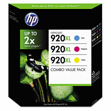 HP 920XL High Yield Ink Cartridge,Tri-Color Pack