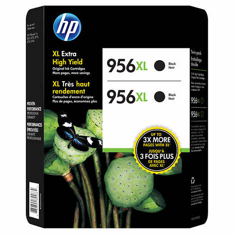 HP 956XL Extra High-Yield Ink Cartridge, Black, 2-count