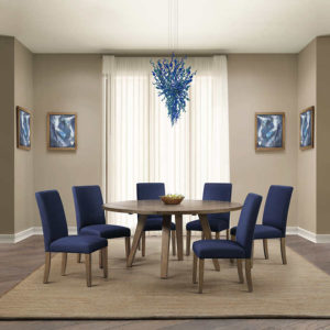 Leyton 7-piece Square to Round Dining Set