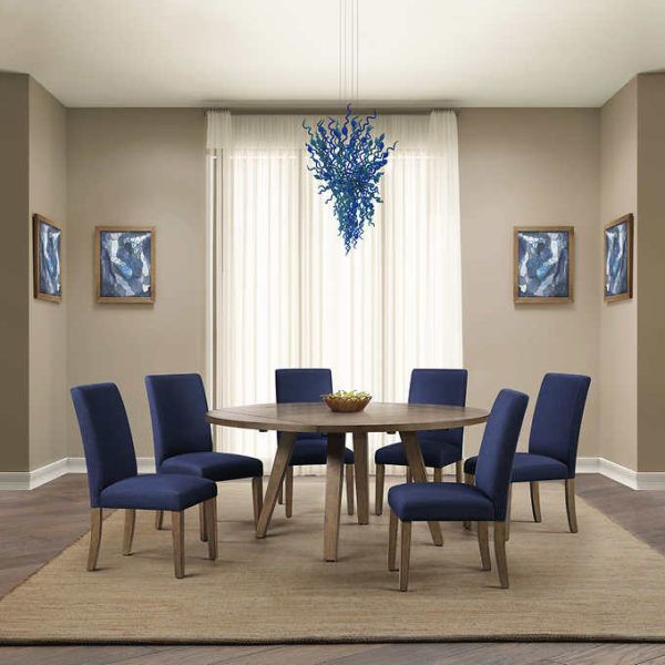 Leyton 7-piece Square to Round Dining Set