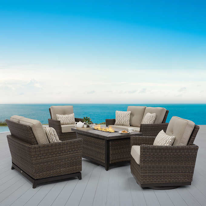 Springdale 5 Piece Fire Set My Dba Expo Int L - 5 Piece Patio Set With Fire Table