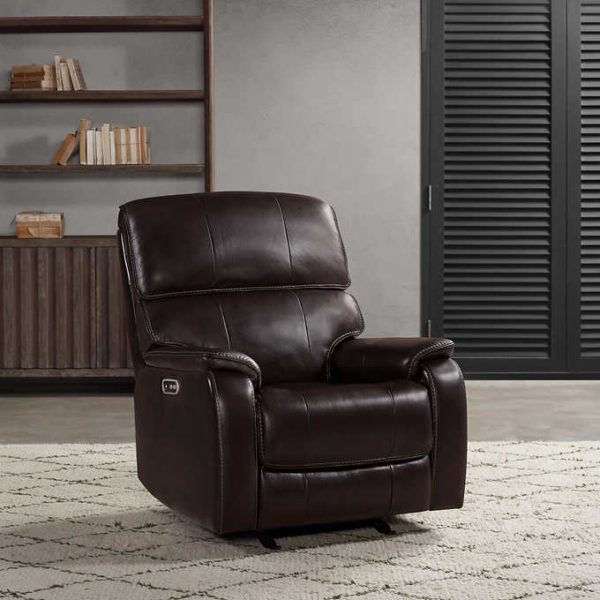 Barcalounger Columbia Leather Power Recliner with Power Headrest