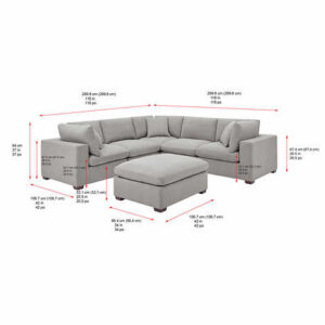 Thomasville 6 piece fabric sectional deals